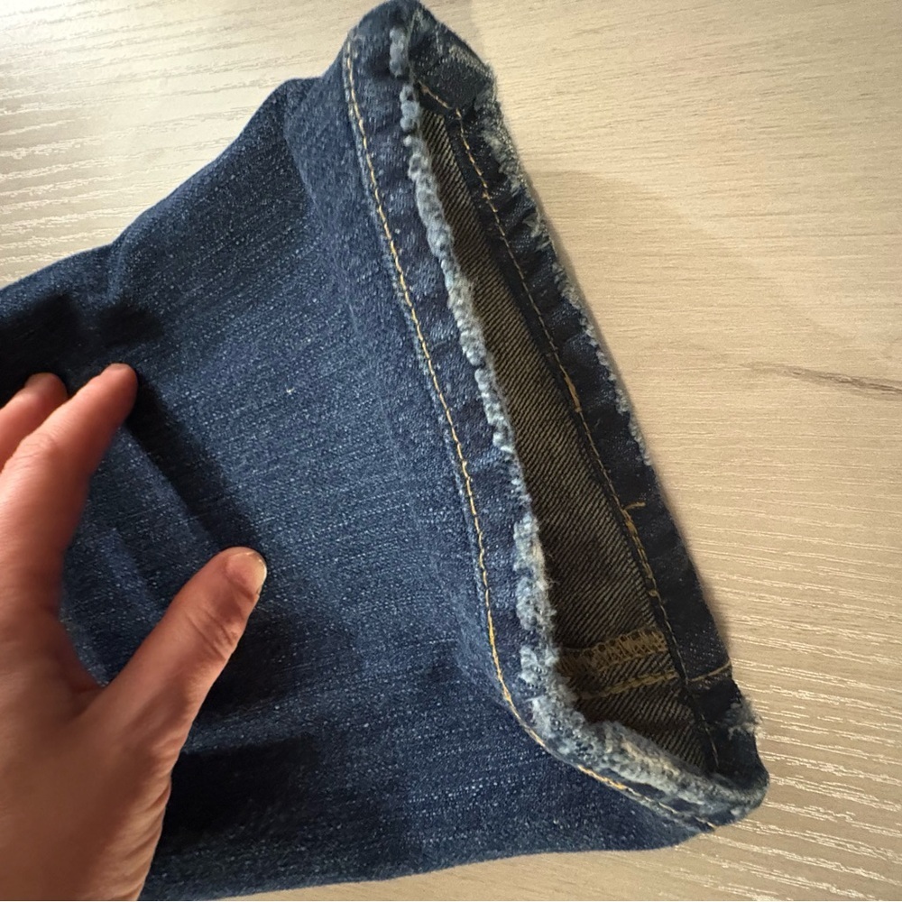 Abercrombie & Fitch‎ Dark Blue Low rise boot Jeans Y2K - Picture 7 of 10